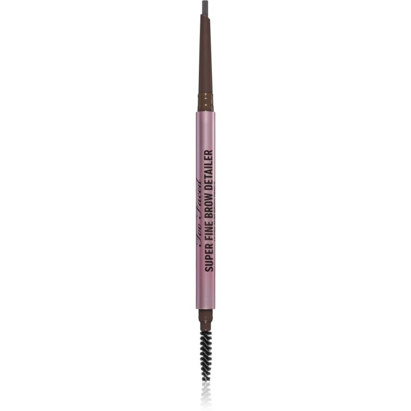 Too Faced Super Fine Brow Detailer Eyebrow Pencil dolgoobstojni svinčnik za obrvi odtenek Espresso 0,08 g