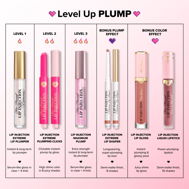 Too Faced Lip Injection Plumping Lip Gloss dlhotrvajúci lesk na pery pre objem pier odtieň Pink 4 g (obrázok 5)