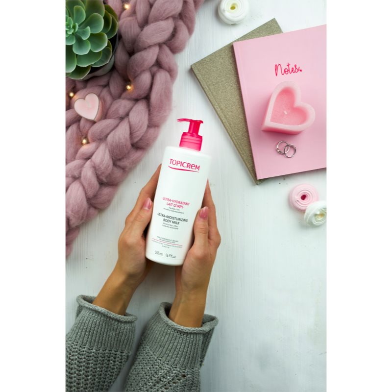 Topicrem UH BODY Ultra-Moisturizing Body Milk зволожуюче молочко для тіла для сухої та чутливої шкіри 500 мл