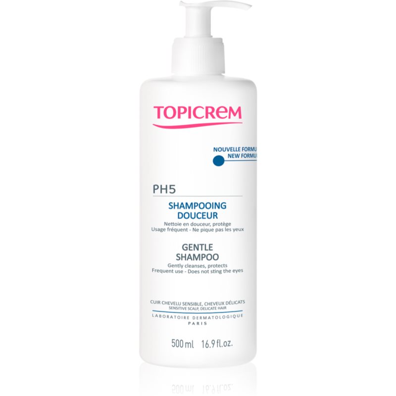 Topicrem PH5 Gentle Shampoo švelnus kasdienis šampūnas jautriai galvos odai 500 ml