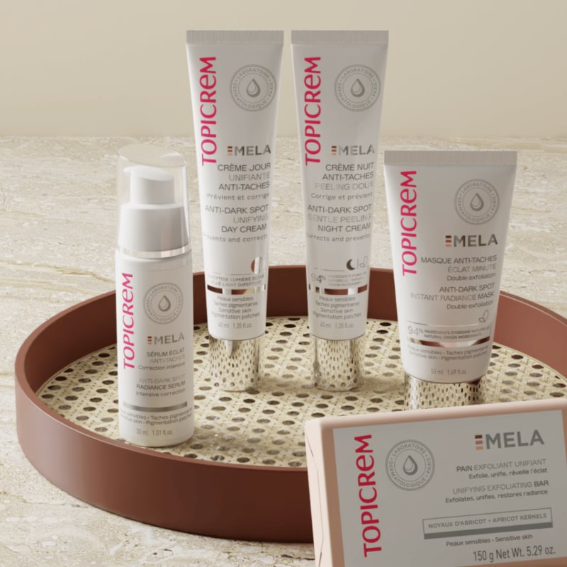 Topicrem MELA Unifying Exfoliating Bar čistiace mydlo s exfoliačným účinkom na tvár a telo 150 g (obrázok 3)