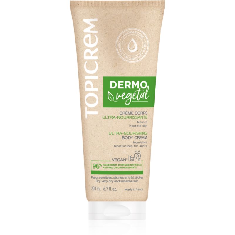 Topicrem Dermo Vegetal поживний крем для тіла для сухої шкіри 200 мл