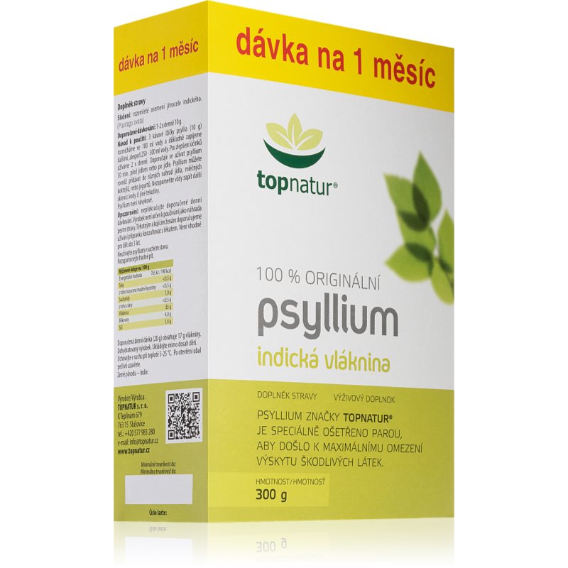 Topnatur Psyllium Indická Vláknina vláknina výživový doplnok 300 g kúpite na Notino.sk