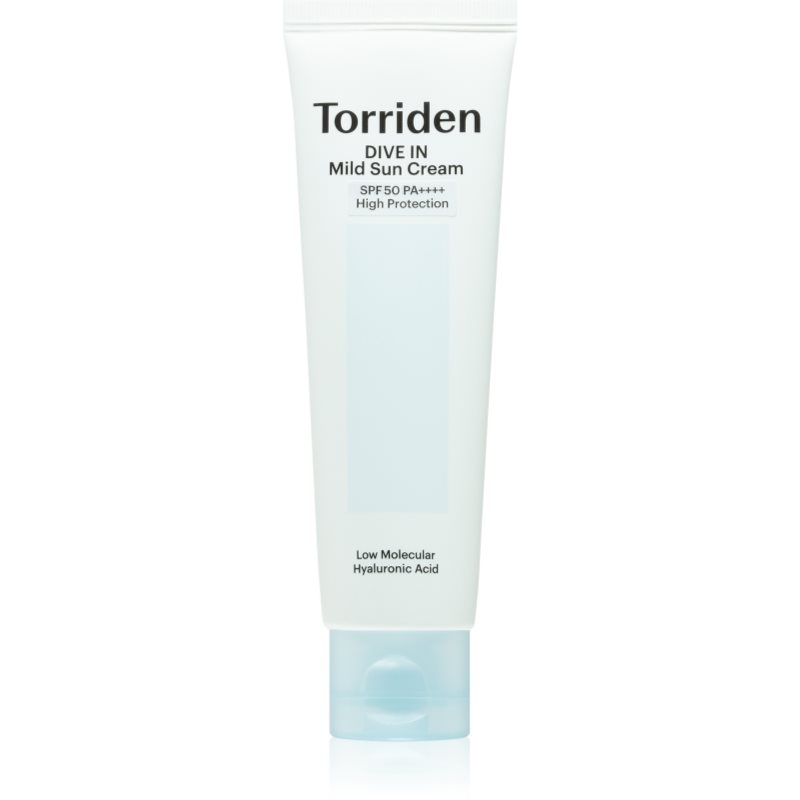 Torriden Dive In Mild Sun Cream mineralisches Bräunungsfluid für das Gesicht mit feuchtigkeitsspendender Wirkung SPF 50+ 60 ml