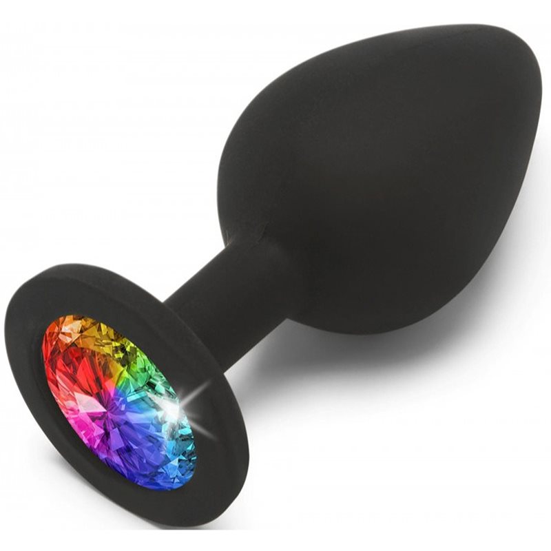 Toyjoy Rainbow Booty Jewel Plug Anal Black 1 Pcs