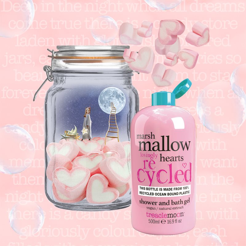 Treaclemoon Marshmallow Hearts Shower And Bath Gel 500 Ml