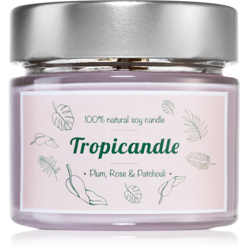 Tropicandle Plum, Rose & Patchouli mirisna svijeća 150 ml