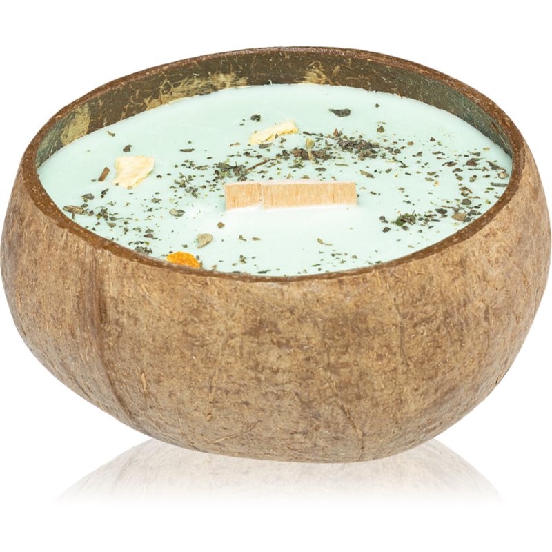 Tropicandle Lime, Basil & Mandarin vonná svíčka s dřevěným knotem 350 ml