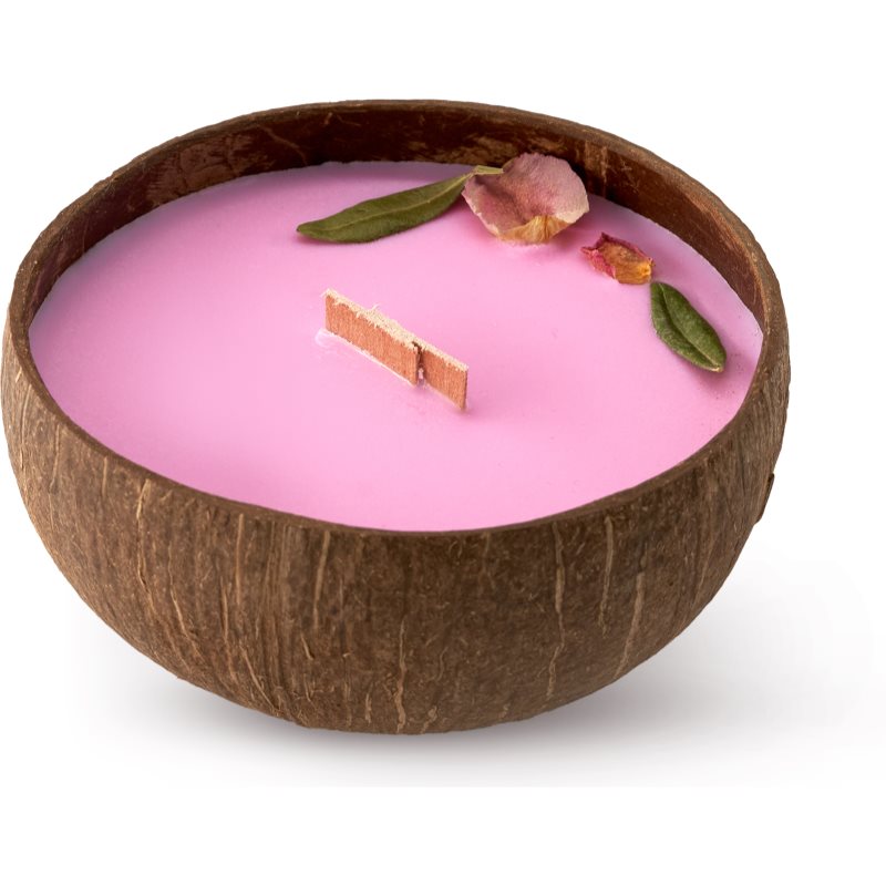 Tropicandle Roses scented candle with wooden wick 350 ml
