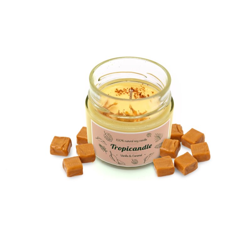 Tropicandle Vanilla & Caramel Scented Candle 150 Ml