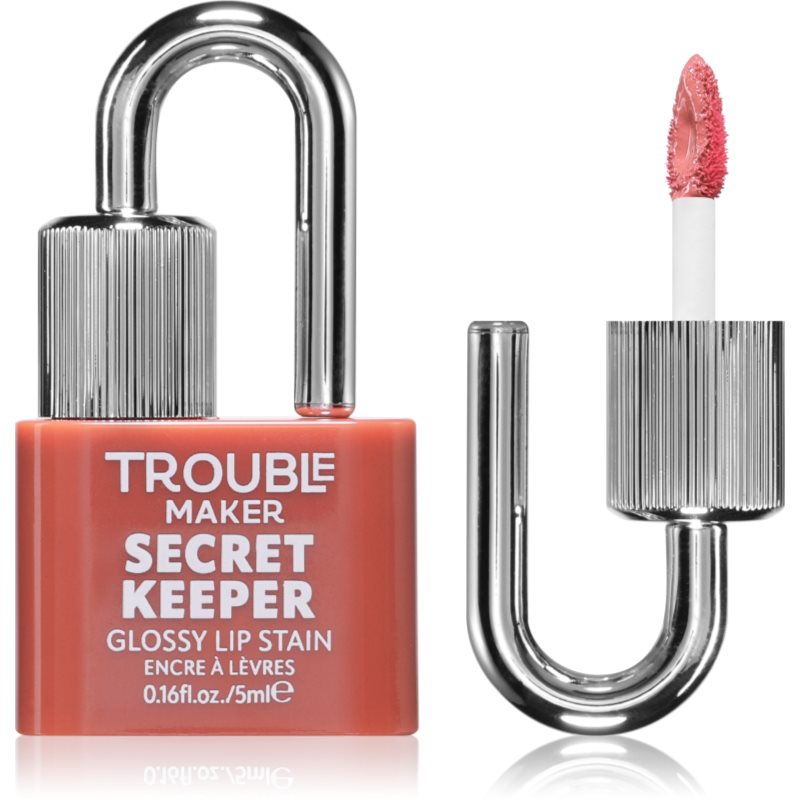 Trouble Maker Secret Keeper Lip Gloss Stain rossetto labbra per un effetto lunga durata colore Undercover Pink Nude 5 ml
