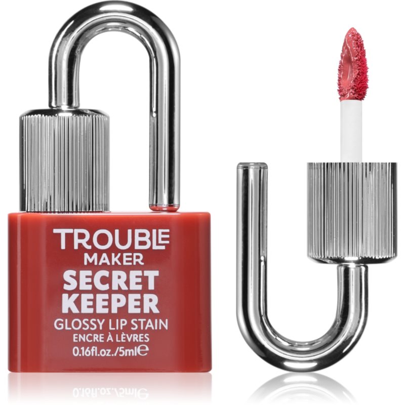 Trouble Maker Secret Keeper Lip Gloss Stain rossetto labbra per un effetto lunga durata colore Shifty Biz Rose Nude 5 ml