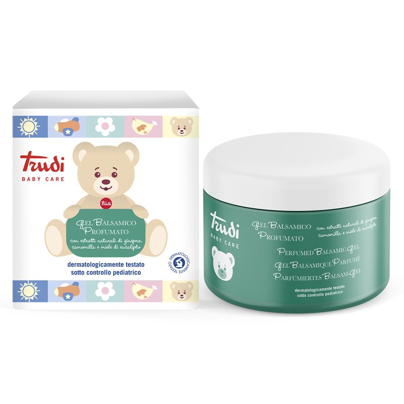 

Trudi Baby Care дитячий гель для покращення дихання з екстрактом ялівця, евкаліпту, ромашки та меду
