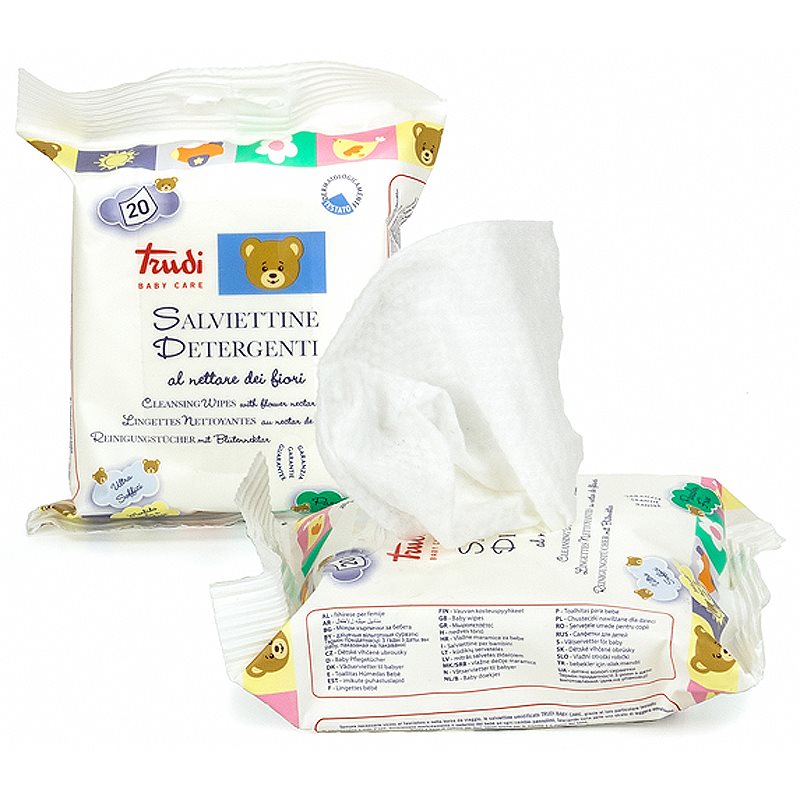 Trudi Baby Care Cleansing Wet Wipes With Floral Nectar 20 Pc