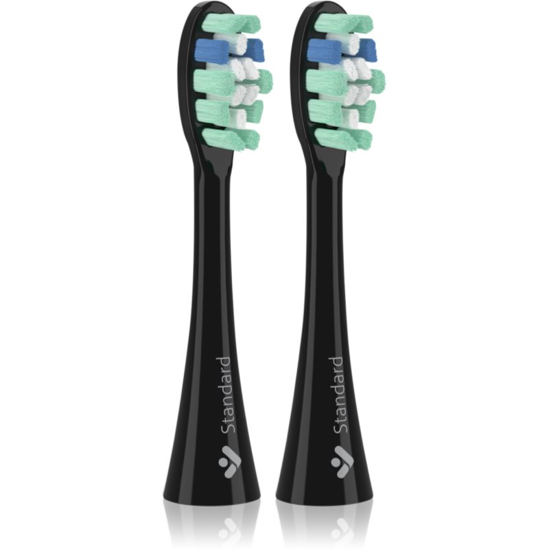 TrueLife SonicBrush Clean-Series Heads Standard Toothbrush Replacement Heads TrueLife SonicBrush Clean30 Black 2 Pc