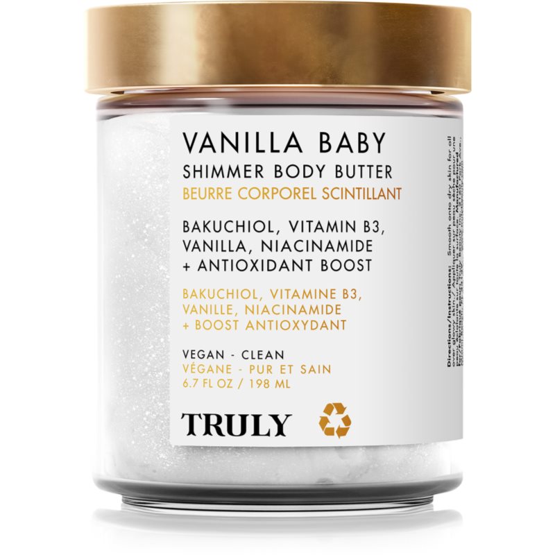 Truly Vanilla Baby intenzivně hydratační tělové máslo s perleťovým leskem 198 ml