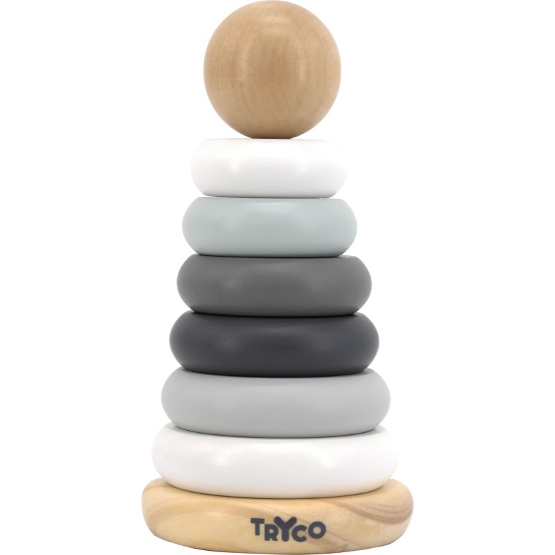 Tryco Wooden Ring Piramid hračka z dreva 10m+ 1 ks