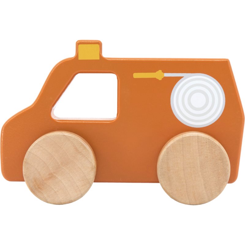 Tryco Wooden Fire Truck Toy Petite Voiture En Bois 1 Pcs