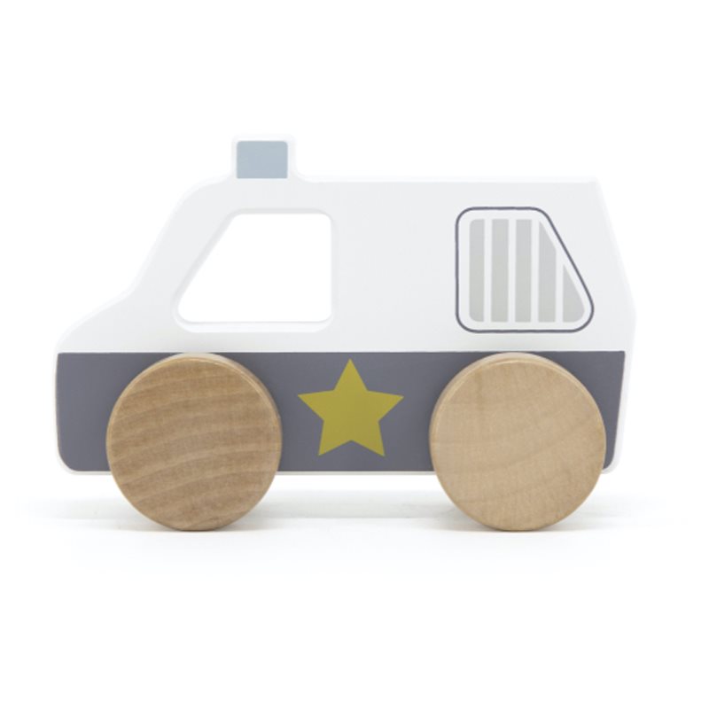 Tryco Tryco Wooden Police Car αυτοκινητάκι από ξύλο 1 τμχ