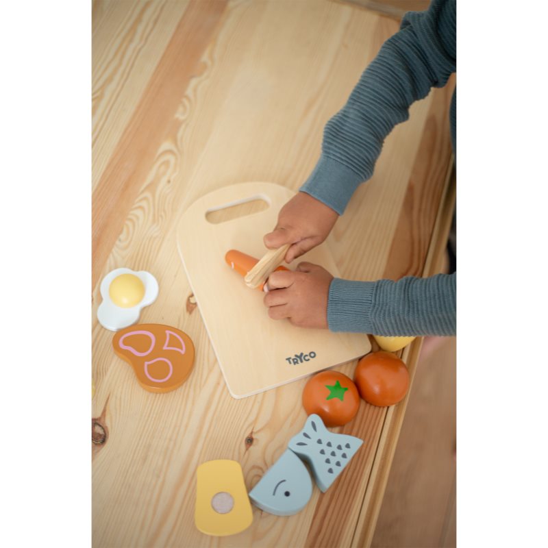 Tryco Wooden Chopping Board With Food Jouet En Bois 18m+ 1 Pcs