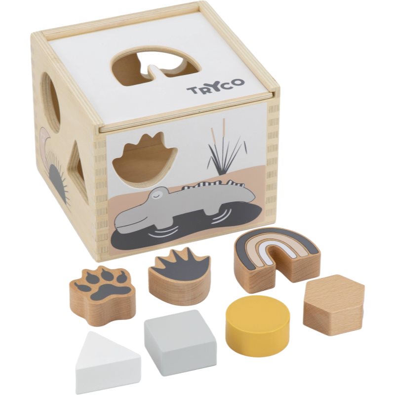 Tryco Wooden Shape Sorter igrača iz lesa 18m  1 kos