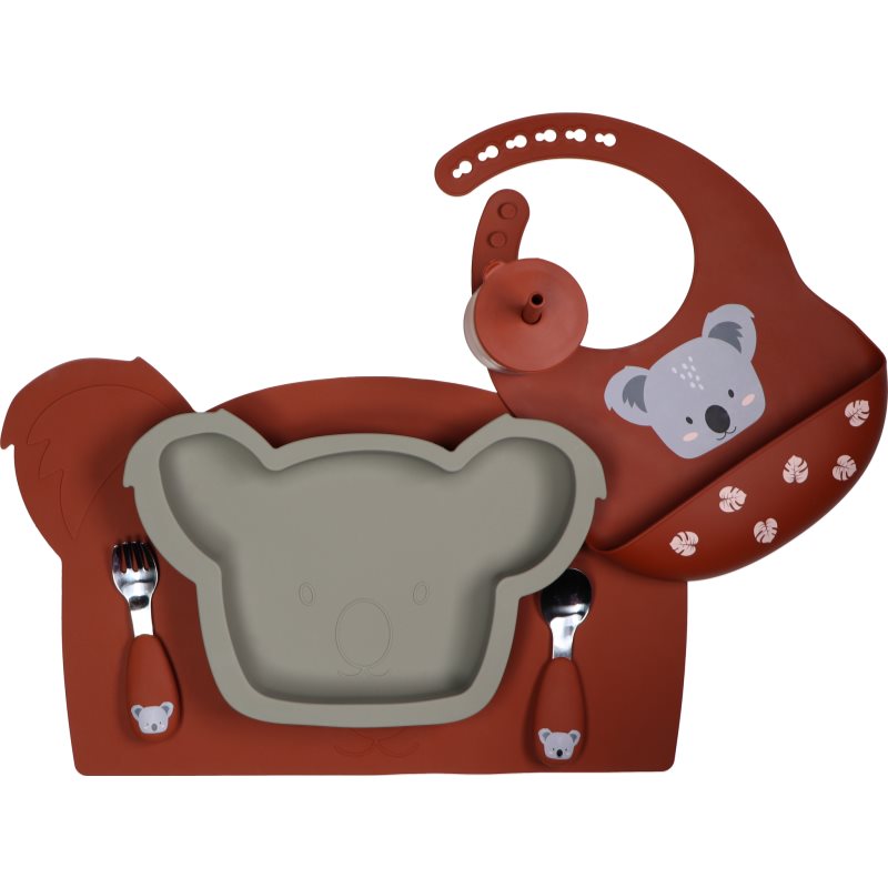 Tryco Silicone Plate Koala Plate Olive Gray 1 Pc