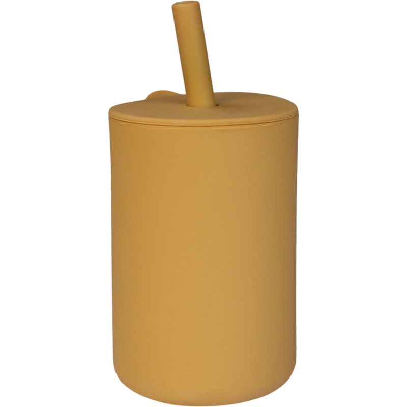 Tryco Tryco Silicone Cup and Straw κύπελλο με καλαμάκι Honey Gold 1 τμχ