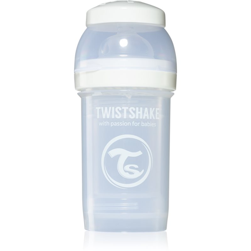Twistshake Anti-Colic White kūdikių buteliukas apsaugantis nuo dieglių 180 ml