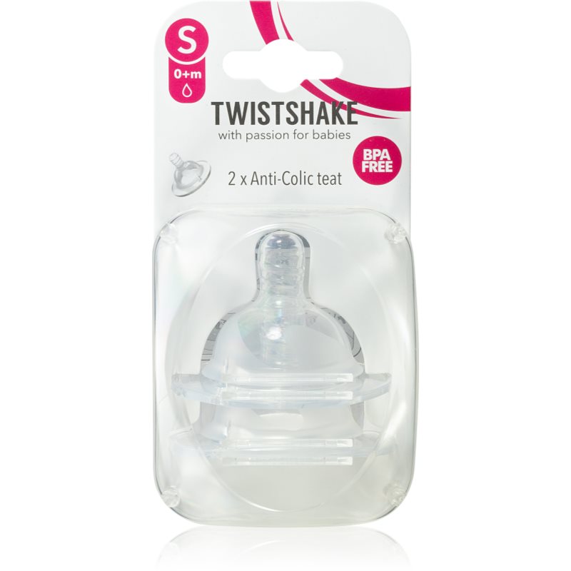 Twistshake Anti-Colic Teat cucelj za stekleničko Small 0m+ 2 kos
