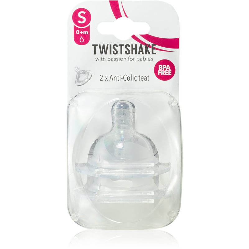 Twistshake Anti-Colic Teat присоска для пляшки Small 0m+ 2 кс