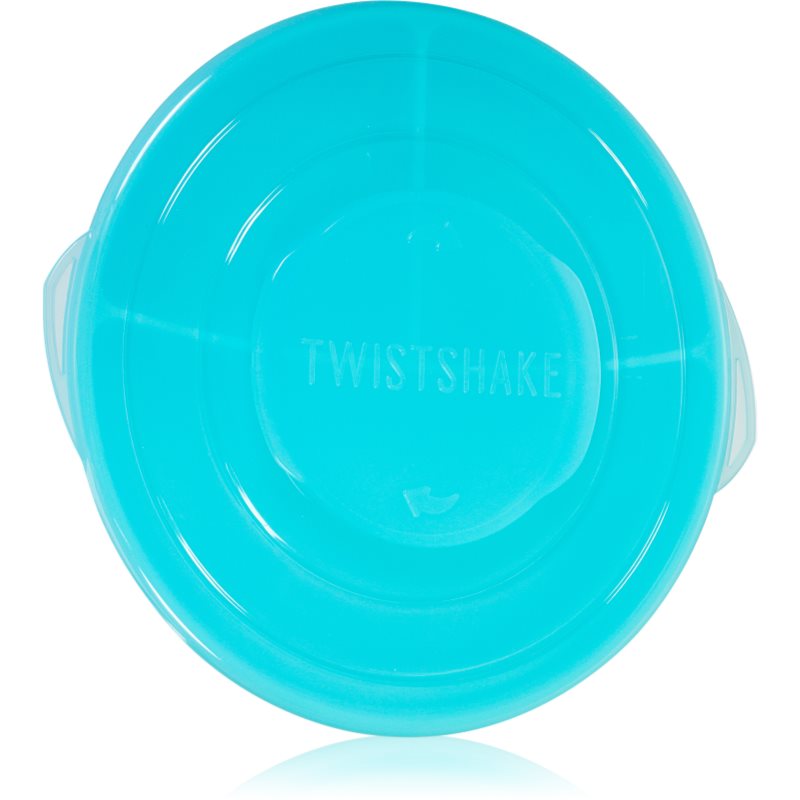 Twistshake Divided Plate Divided Plate With Cap Blue 6 M+ 1 Pc