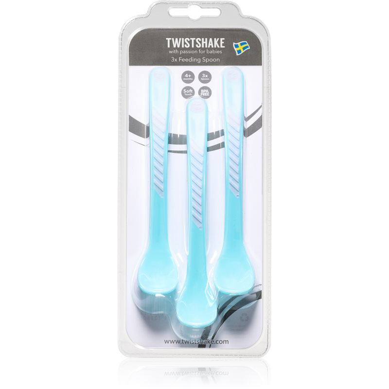 Twistshake Twistshake Feeding Spoons κουταλάκι 4+m Pastel Blue 3 τμχ