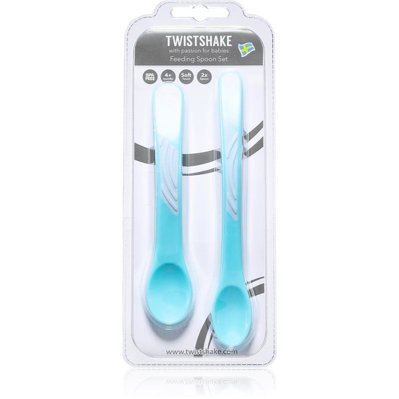 Twistshake Twistshake Feeding Spoon Set κουταλάκι 4+m Pastel Blue 2 τμχ