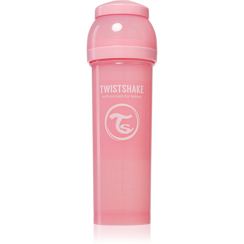 Twistshake Anti-Colic TwistFlow dojčenská fľaša Pink 4 m+ 330 ml