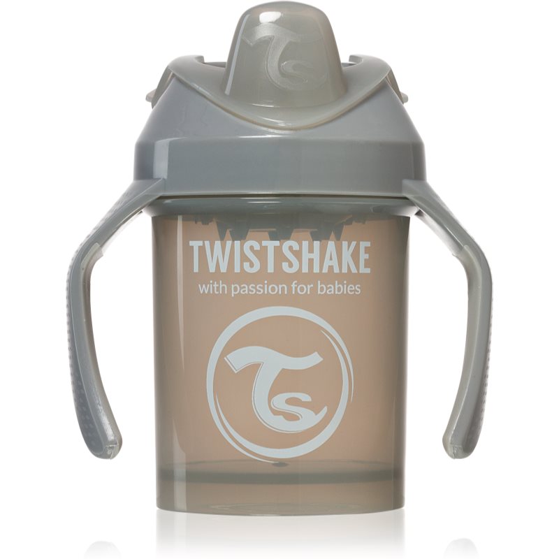 Twistshake Training Cup Grey tréningový hrnček 4 m+ 230 ml