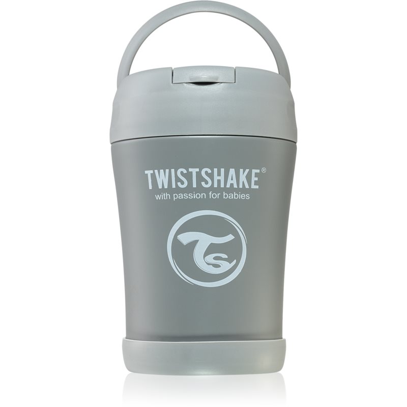Twistshake Stainless Steel Food Container Grey termovka za jesti 350 ml