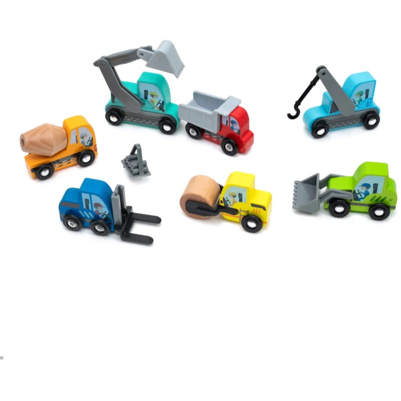 UMU Toys Construction vehicles aktivity hračka ze dřeva 3y+