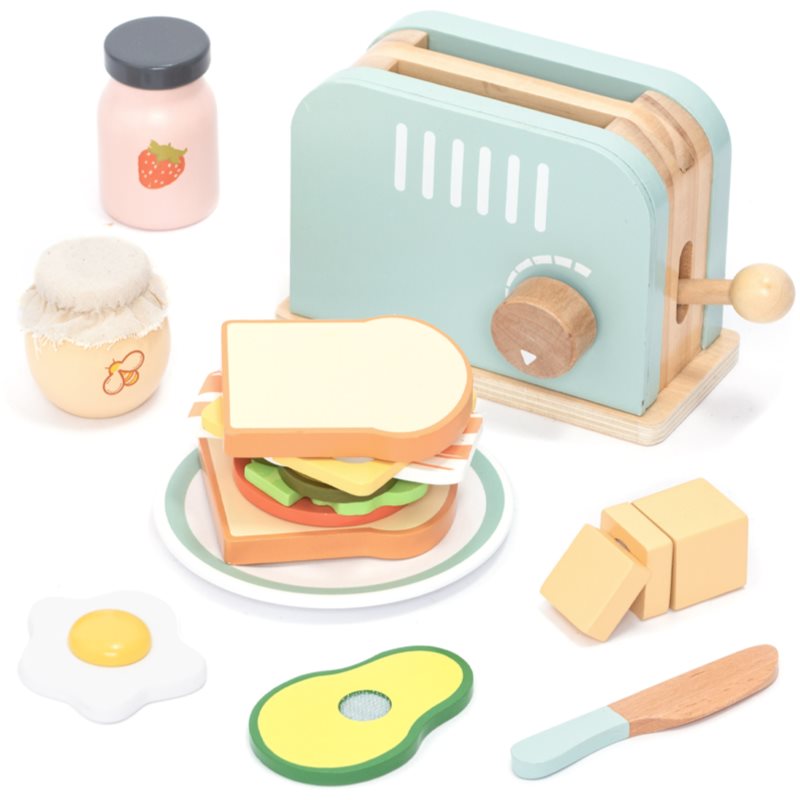 UMU Toys Toaster & Sandwich set aktiviteter leksak av trä unisex