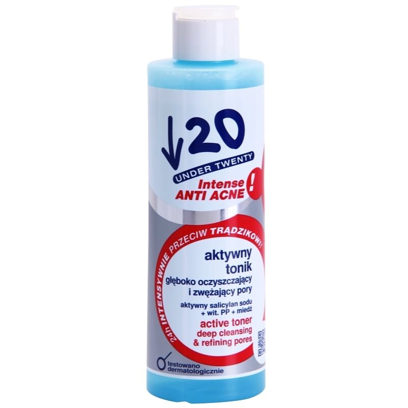 

Under Twenty ANTI! ACNE INTENSE глибоко очищуючий тонік для звуження пор