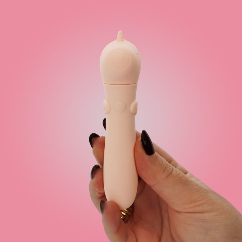 Unihorn USB Bullet vibrátor se stimulátorem klitorisu Heart Throb 11.5 cm (obrázek 3)