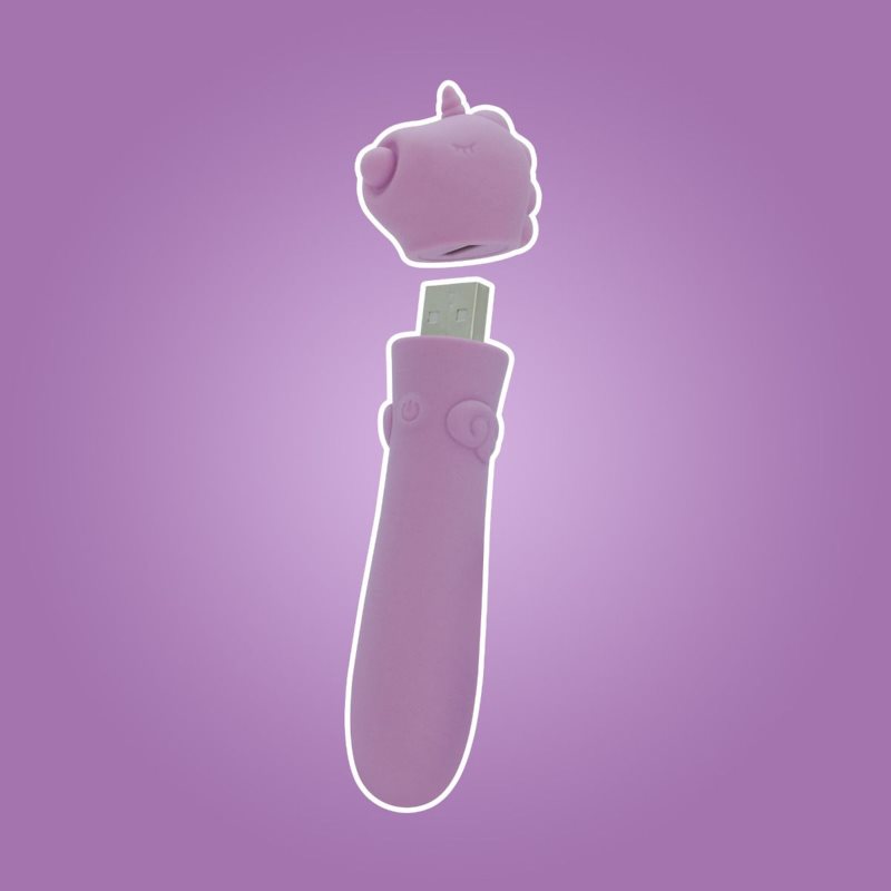 Unihorn USB Bullet vibrátor se stimulátorem klitorisu Karma Lilac 11.5 cm (obrázek 4)