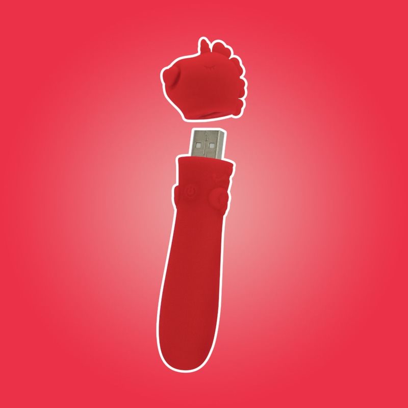 Unihorn USB Bullet vibrátor se stimulátorem klitorisu Cupid's Beau 11.5 cm (obrázek 4)