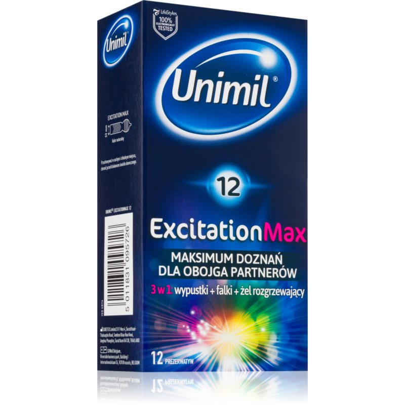 Unimil Excitation Max Préservatifs 12 Pcs