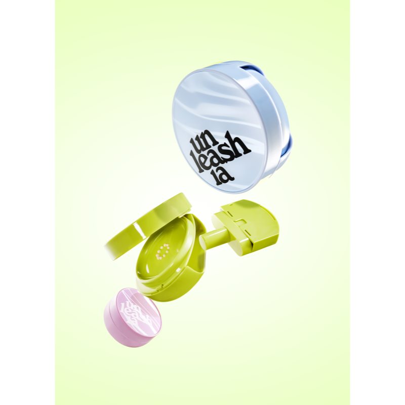 Unleashia Satin Wear Healthy Green Cushion dlouhotrvající make-up v houbičce SPF 30 odstín 21N Eburnean 15 g (obrázek 5)