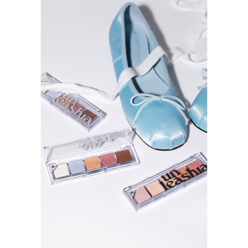 Unleashia Mood Shower Face Palette paletka očních stínů a rozjasňovačů s perleťovým leskem odstín NO.100 Ballerina 1 ks (obrázek 4)