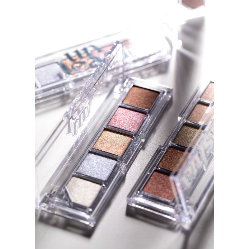 Unleashia Mood Shower Face Palette paletka očních stínů a rozjasňovačů s perleťovým leskem odstín NO.100 Ballerina 1 ks (obrázek 7)