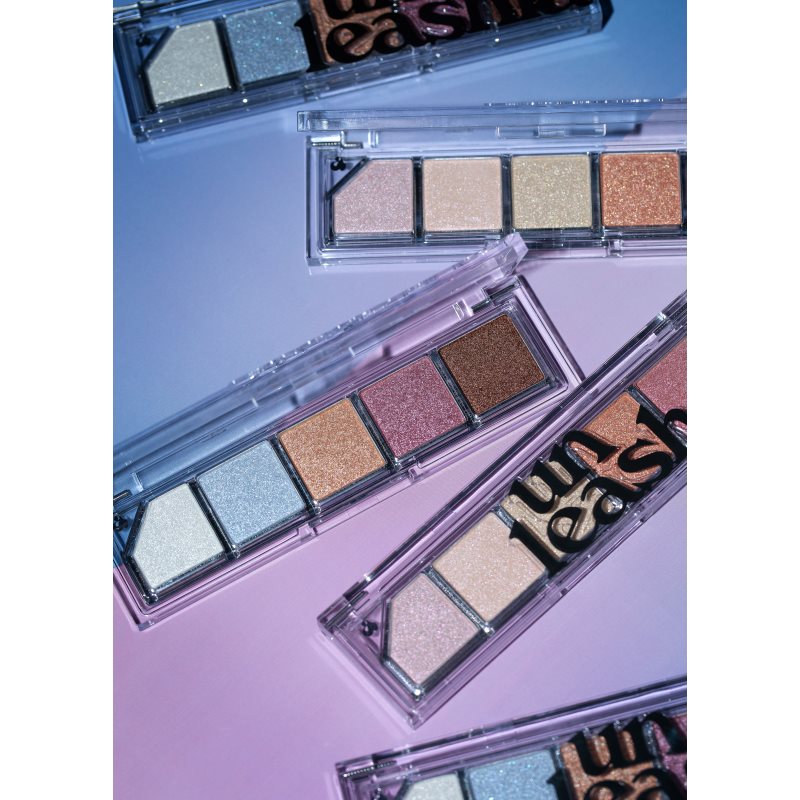 Unleashia Mood Shower Face Palette paletka očních stínů a rozjasňovačů s perleťovým leskem odstín NO.100 Ballerina 1 ks (obrázek 9)