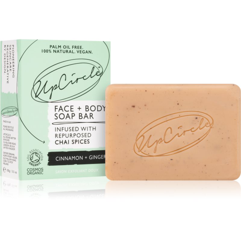 UpCircle Soap Bar Cinnamon + Ginger натуральне тверде мило для тіла та обличчя 100 гр