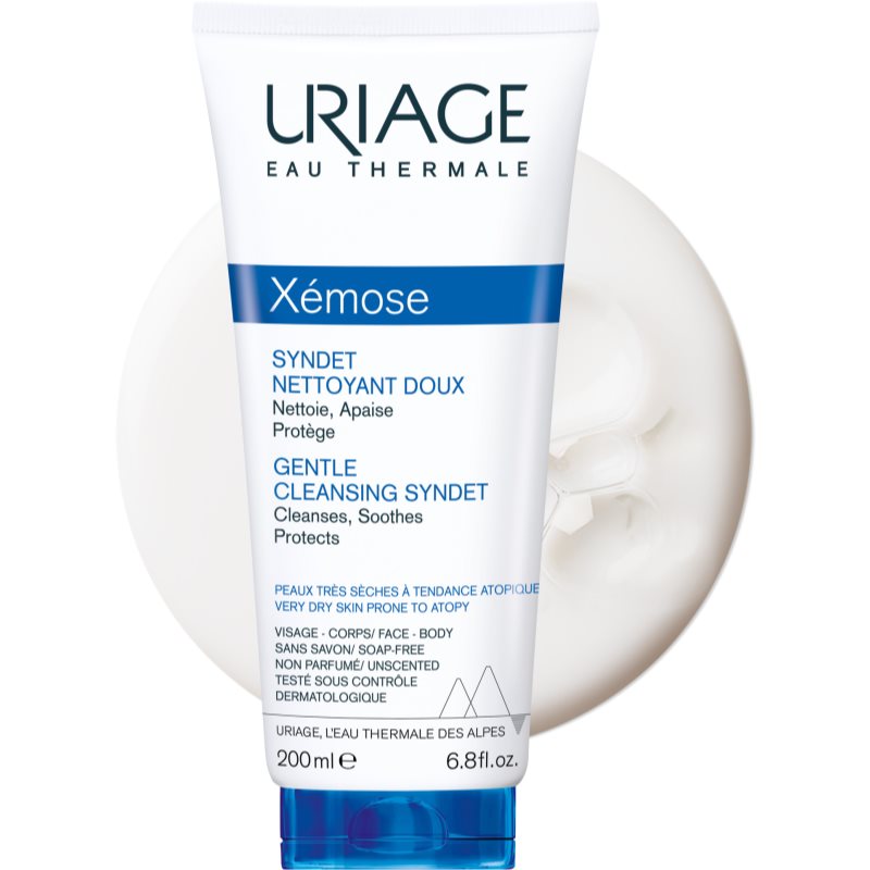 Uriage Xémose Gentle Cleansing Syndet gentle cleansing gel cream for dry and atopic skin 200 ml