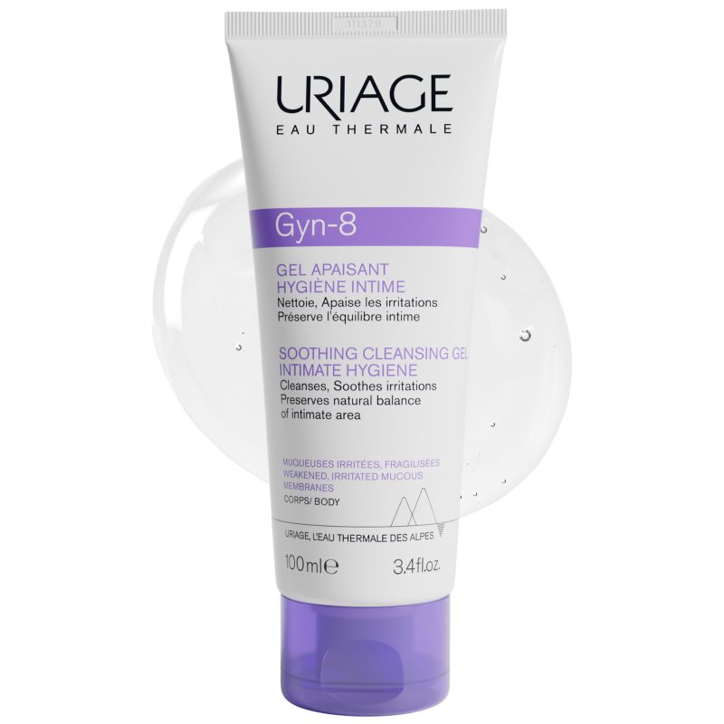 Uriage Gyn-Phy Gyn-8 Soothing Cleansing Gel Intimate Hygiene gél intim higiéniára az irritált bőrre 100 ml termék 2. képe
